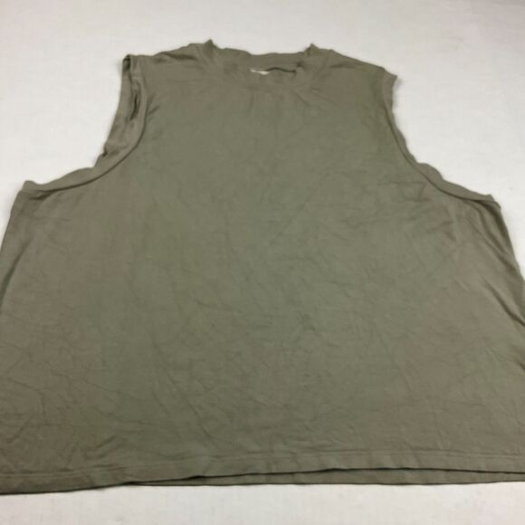 Madewell Sleeveless Soft Jersey Tank Top Olive Green Casual Neutral Shirt XXL - Picture 2 of 10